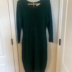 Eliza J Dark Green Long Sleeve Dress